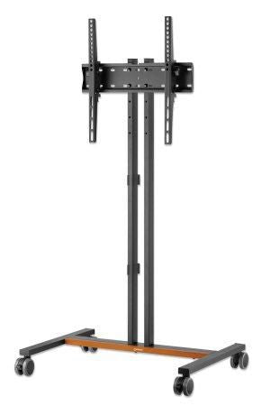 Manhattan Trolley Mount Stand for TV & Monitors, For screens: 34" to 55", VESA compatability: all between 200x200 to 400x400mm - check the dimensions of the four mounting holes on back of screen to ensure it fits, Max 35kg, Height-adjustable to four level
