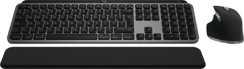 Logitech Master MX Keys S Combo for Mac keyboard Mouse included Home/Office RF Wireless + Bluetooth QWERTY UK English Aluminium, Black