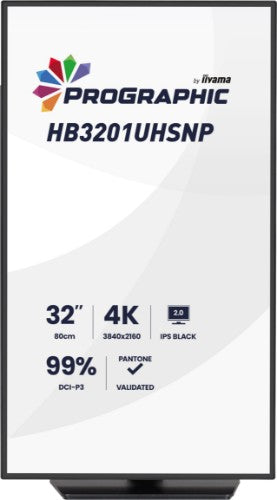 iiyama ProGraphic HB3201UHSNP-B1 computer monitor 80 cm (31.5") 3840 x 2160 pixels Black