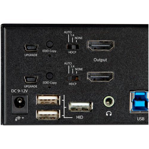 StarTech.com 2 Port Dual Monitor HDMI KVM Switch - 4K 60Hz Ultra HD HDR - Desktop 4K HDMI 2.0 KVM Switch with 2 Port USB 3.0 Hub (5Gbps) & 4x USB 2.0 HID, Audio - Hotkey Switching - TAA
