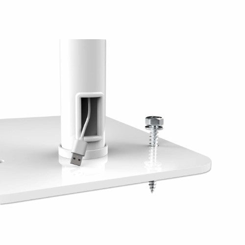 Manhattan Floor Stand (Anti theft) for Tablet and iPad, Universal, 360° Rotation, Tilt +20° to -110°, White, Lockable, Tablets 7.9" to 11", Height adjustable 790 to 1190mm,Extendable clamps: height 200 to 246mm/width 129 to 181mm,Can be bolted to floor (p