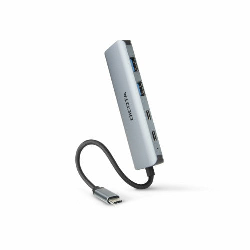 DICOTA D32061 interface hub USB Type-C 10000 Mbit/s Silver