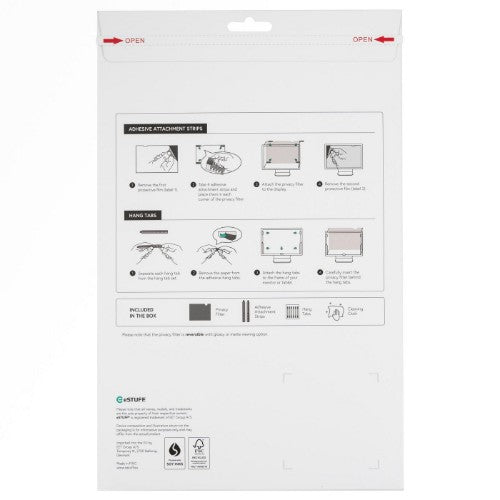 eSTUFF GLBB14304190 display privacy filter 35.6 cm (14") Laptop Frameless display privacy filter
