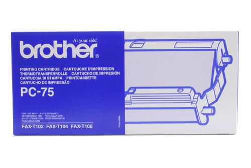 Brother PC-75 Thermal-transfer roll with cartridge, 144 pages for Brother Fax T 102