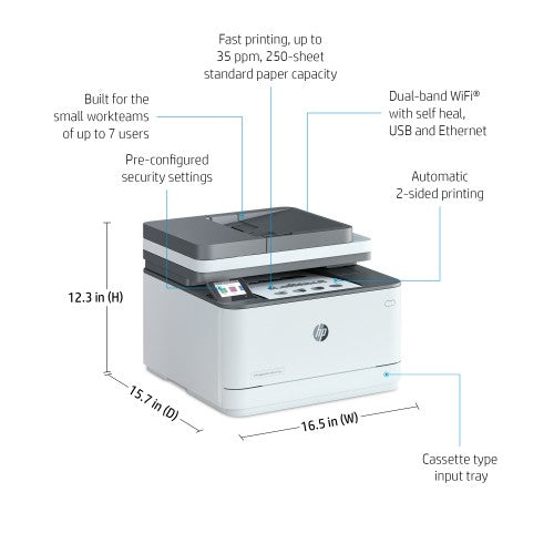 HP LaserJet Pro 3002dn Black and white Printer, Ethernet Only; Duplex
