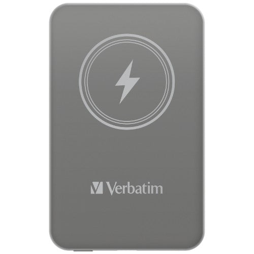 Verbatim Charge 'n' Go Magnetic Wireless Power Bank 5000mAh Grey