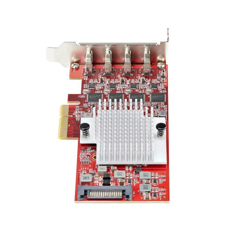 StarTech.com 4-Port USB Type-C PCIe Card, USB 3.2 10Gbps, USB-C PCI Express Expansion Card, 4x Independent USB Controllers, Windows/Linux/macOS, TAA-Compliant