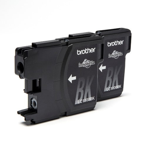 Brother LC-1100BKBP2 Ink cartridge black twin pack Blister, 2x450 pages 9.5ml Pack=2 for Brother DCP 185 C/MFC 6490 C