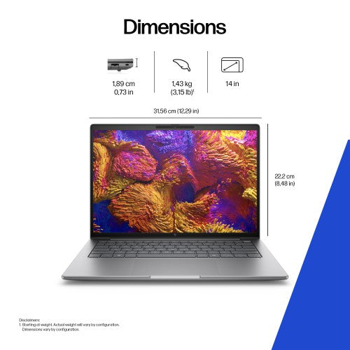 HP ZBook 8 G1ak Wolf Pro Security Edition Copilot+ PC AMD Ryzen AI 7 PRO PRO 350 Mobile workstation 35.6 cm (14") WQXGA 32 GB DDR5-SDRAM 512 GB SSD Wi-Fi 7 (802.11be) Windows 11 Pro AI Workstation, AI PC Silver