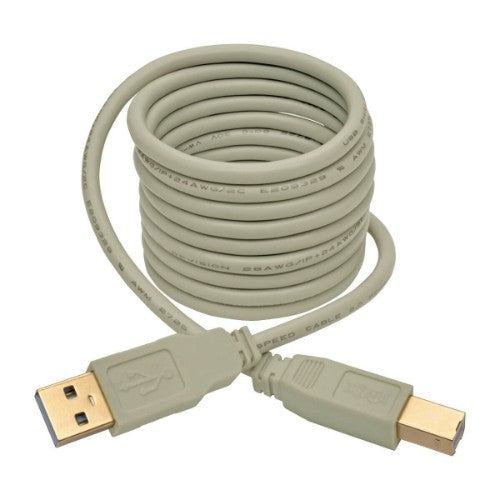 Tripp Lite U022-006-BE USB 2.0 A to B Cable (M/M), Beige, 6 ft. (1.83 m)