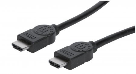 Manhattan HDMI 4K@30Hz Cable with Ethernet, 1.8m, Suitable for ALL 1080p/HD and majority of 4K uses (check your system 4K specification to be sure), Male to Male, Black, Ultra HD 4k x 2k, Lifetime Warranty, High Speed, Equivalent to HDMIMM6HS