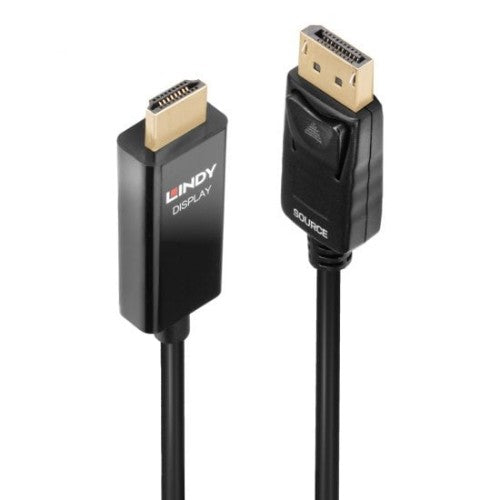 Lindy 0.5m Active DisplayPort to HDMI Cable with HDR