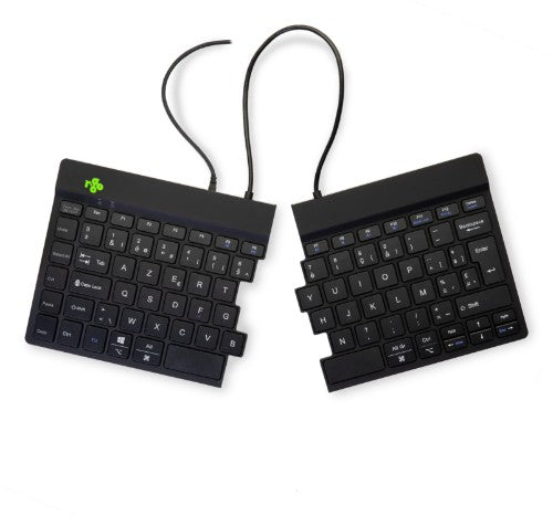 R-Go Tools Ergonomic keyboard R-Go Split Break v2 with break software, ergonomic split keyboard, AZERTY (BE), Wired, black