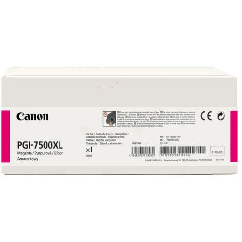 Canon 2792C001/PGI-7500M Printhead cartridge magenta, 16.5K pages for Canon WG 7550