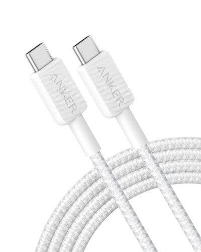Anker Braided USB-C to USB-C Charging Cable 0.9 m, White