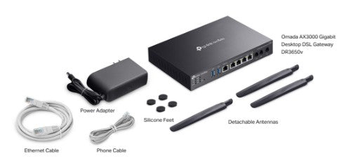 TP-Link Omada AX3000 wireless router Gigabit Ethernet Dual-band (2.4 GHz / 5 GHz) Black