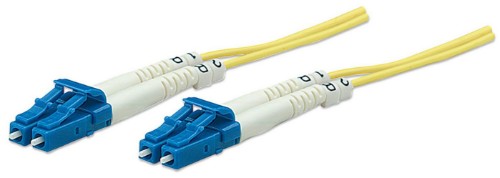 Intellinet Fiber Optic Patch Cable, OS2, LC/LC, 3m, Yellow, Duplex, Single-Mode, 9/125 µm, LSZH, Fibre, Lifetime Warranty