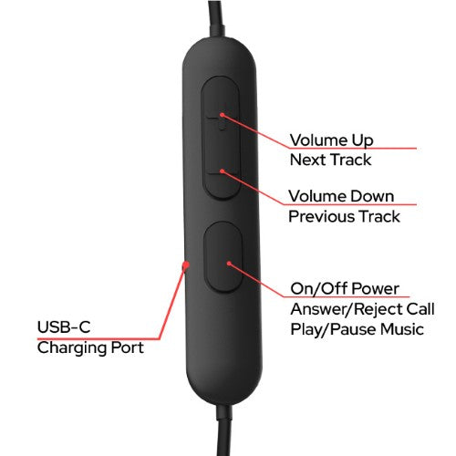 Verbatim TruSound Pro Neckband Earbuds Black