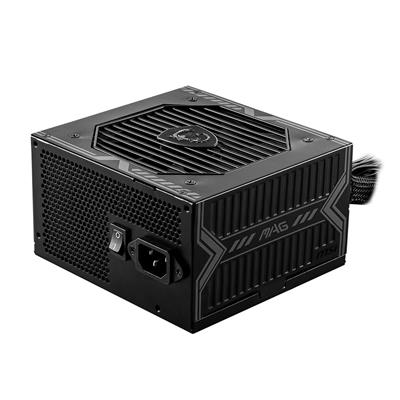 MSI MAG A650BN UK PSU '650W, 80 Plus Bronze certified, 12V Single-Rail, DC-to-DC Circuit, 120mm Fan, Non-Modular, Sleeved Cables, ATX Power Supply Unit, UK Powercord, Black'