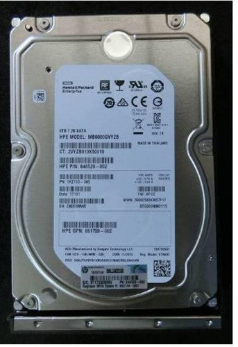 HPE 862134-001 internal hard drive 6 TB 7200 RPM 3.5" Serial ATA