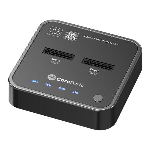 CoreParts MS-CLONER-SATA storage drive docking station USB 3.2 Gen 2 (3.1 Gen 2) Type-C Black