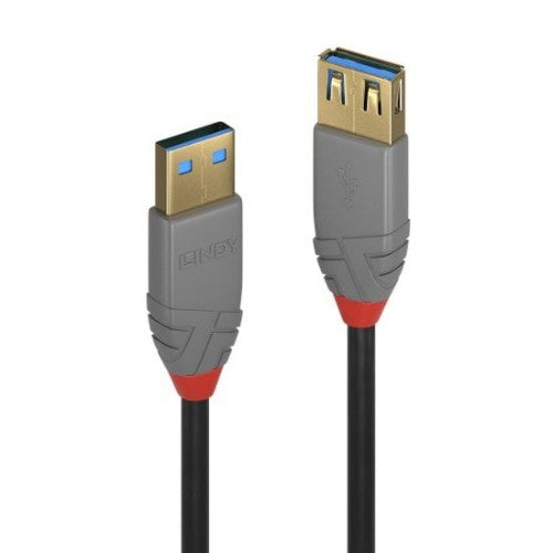 Lindy 0.5m USB 3.2 Type A Extension Cable, 5Gbps, Anthra Line