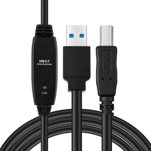 Microconnect Active USB3.0 A-B 10m M-M, Black