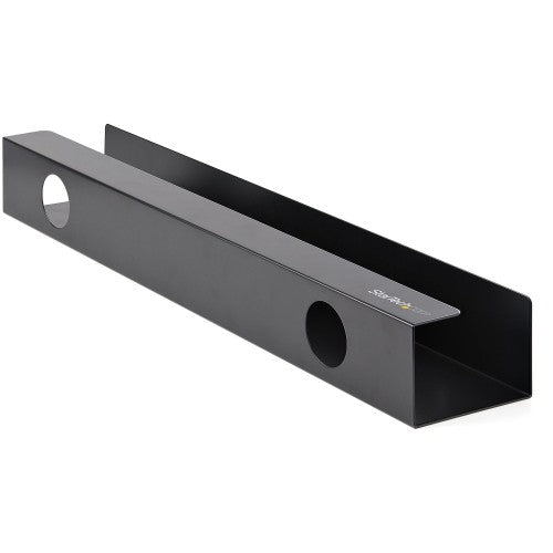 StarTech.com Under Desk Cable Management Tray - Office/Standing Desk Cable Tray Organizer - Desk/Table Mount Holder for Cords/Wire/Power Strip - Computer Cable Manager - 23-1/2"L x 4-1/2"D