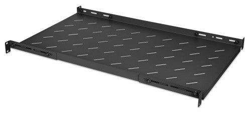 Intellinet 19" Fixed Shelf (adjustable), 1U, 750mm shelf depth, 750 to 950mm adjustable rail depth, Max 20kg, Black, Lifetime warranty