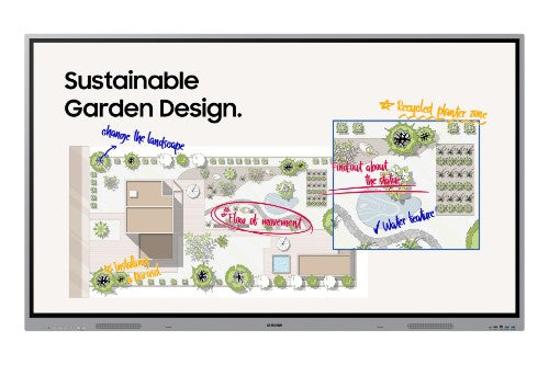 Samsung WE86FX interactive whiteboard 2.18 m (86") 3840 x 2160 pixels Grey HDMI