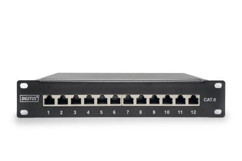 Digitus CAT 6, Class E Patch Panel, shielded, black