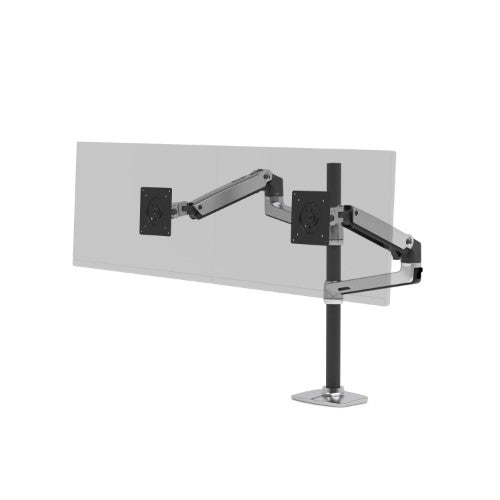 Ergotron LX Series LX Dual Stacking Arm Tall Pole 101.6 cm (40") Desk Aluminium
