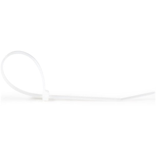 StarTech.com 10"(25cm) Cable Ties - 1/8"(4mm) wide, 2-5/8"(68mm) Bundle Diameter, 50lb(22kg) Tensile Strength, Nylon Self Locking Zip Ties w/Curved Tip, 94V-2/UL Listed, 1000 Pack - White