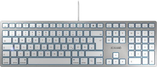 CHERRY KC 6000 SLIM FOR MAC keyboard Office USB QWERTY US English Silver