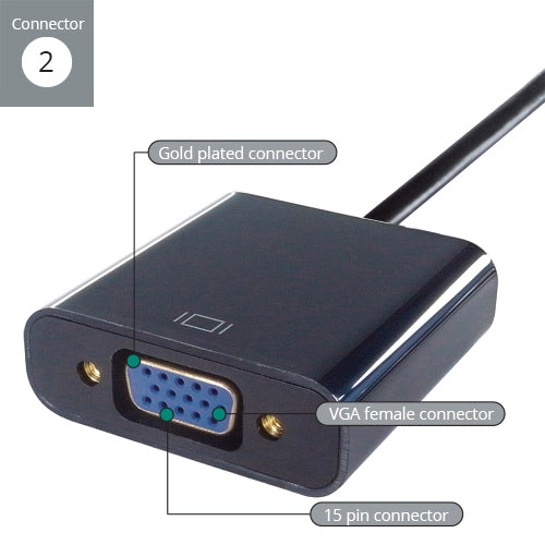 connektgear HDMI to VGA Active Adapter - Male to Female (HDMI Source)