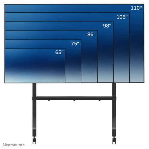 Neomounts FL50-575BL1 TV trolley 65-115" - fast installation - TÜV