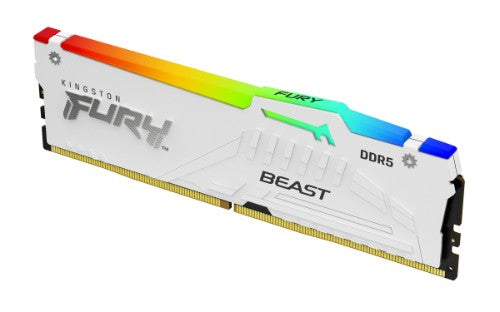 Kingston Technology FURY Beast 64GB 5600MT/s DDR5 CL36 DIMM (Kit of 2) White RGB EXPO