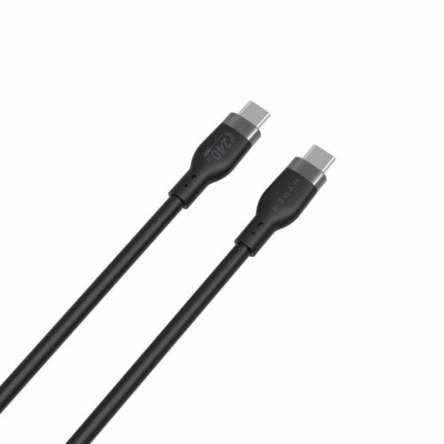 HYPER HyperJuice 240W Silicone USB-C to USB-C Cable (6ft/2m) - Black