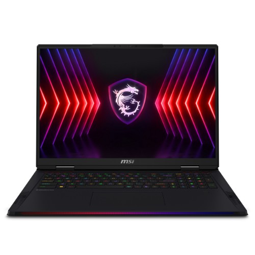MSI Raider 18 HX A14VGG-002UK Intel® Core™ i9 i9-14900HX Laptop 45.7 cm (18") UHD+ 32 GB DDR5-SDRAM 2 TB SSD NVIDIA GeForce RTX 4070 Wi-Fi 7 (802.11be) Windows 11 Pro Black