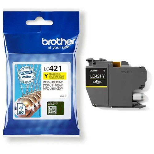 Brother LC-421Y Ink cartridge yellow, 200 pages for Brother DCP-J 1050