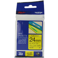 Brother TZE-651 DirectLabel black on yellow Laminat 24mm x 8m for Brother P-Touch TZ 3.5-24mm/HSE/36mm/6-24mm/6-36mm