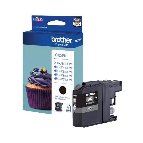 Brother LC-123BK Ink cartridge black, 600 pages ISO/IEC 24711 11ml for Brother DCP-J 132/MFC-J 4510/MFC-J 6920