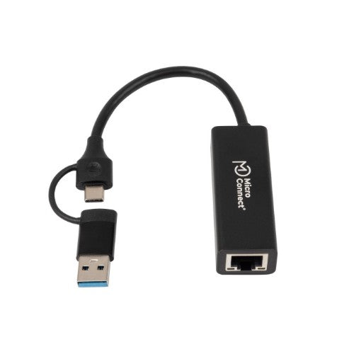 Microconnect MC-USBACNET1G cable gender changer USB C RJ-45 Black