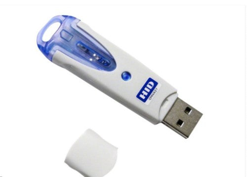 HID Identity OMNIKEY 6121 smart card reader USB 2.0 Blue, Grey
