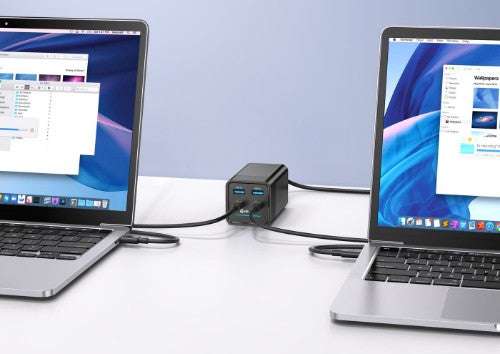 eSTUFF ES635200 mobile device charger Laptop Black AC Fast charging Indoor