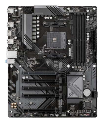 GIGABYTE B550 EAGLE Motherboard - AMD Ryzen 5000 G-Series CPUs, 10+3+1 Phases VRM, up to 3200MHz DDR4, 1xPCIe 4.0 + 1xPCIe 3.0 M.2, 1GbE LAN, USB 3.2 Gen 2