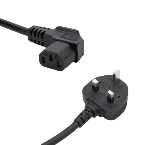 connektgear 5m UK Mains Power Cable - UK Plug to Right Angled C13 Socket