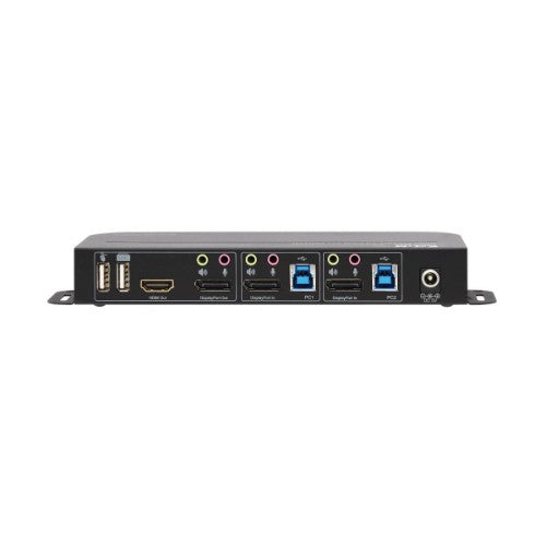 Tripp Lite B005-DPUA2-K 2-Port DisplayPort/USB KVM Switch - 4K 60 Hz, HDR, HDCP 2.2, IR, DP 1.4, USB Sharing, USB 3.0 Cables