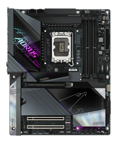 GIGABYTE Z890 AORUS MASTER Motherboard - Supports Intel Core Ultra (Series 2) CPUs, 18+1+2 phases VRM, up to 9500MHz DDR5 (OC), 2xPCIe 5.0 + 3xPCIe 4.0, Wi-Fi 7, 10GbE LAN, Thunderbolt 4