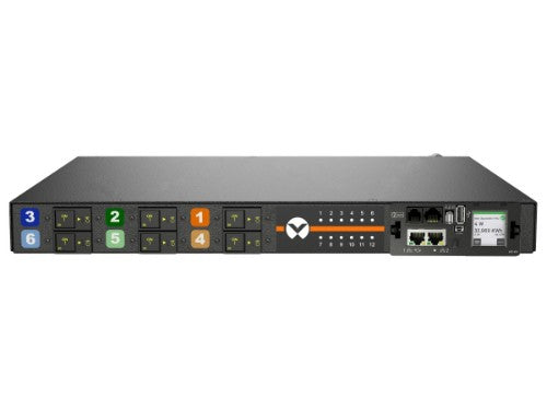 Vertiv Geist MGS5M1R6-12CF13-3PS56B2H10-S power distribution unit (PDU) 12 AC outlet(s) 0U Black